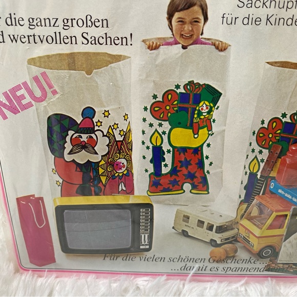 Vintage Super-Sack Holiday Christmas Gift Bag - Picture 4 of 6